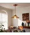 Pavillon en cuivre rouge - Ø12cm, hauteur 2,5cm, 1 trou, rosace de plafond