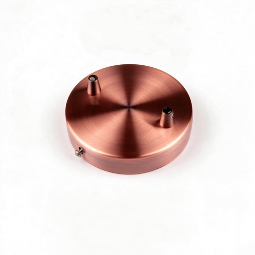 Pavillon cuivre rouge - Ø12cm, hauteur 2,5cm, 2 trous, rosace de plafond