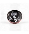 Pavillon cuivre rouge - Ø12cm, hauteur 2,5cm, 2 trous, rosace de plafond