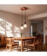 Pavillon cuivre rouge - Ø12cm, hauteur 2,5cm, 2 trous, rosace de plafond