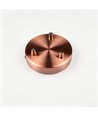 Pavillon en cuivre rouge - Ø12cm, hauteur 2,5cm, 3 trous, rosace de plafond