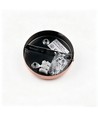 Pavillon en cuivre rouge - Ø12cm, hauteur 2,5cm, 3 trous, rosace de plafond