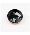 Pavillon en cuivre rouge - Ø12cm, hauteur 2,5cm, 3 trous, rosace de plafond