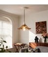 Pavillon blanc - Ø12cm, hauteur 2,5cm, 1 trou, rosace de plafond