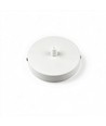 Pavillon blanc - Ø12cm, hauteur 2,5cm, 1 trou, rosace de plafond