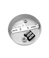 Pavillon blanc - Ø12cm, hauteur 2,5cm, 2 trous, rosace de plafond