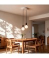 Pavillon blanc - Ø12cm, hauteur 2,5cm, 2 trous, rosace de plafond
