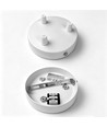 Pavillon blanc - Ø12cm, hauteur 2,5cm, 3 trous, rosace de plafond