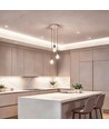Pavillon blanc - Ø12cm, hauteur 2,5cm, 3 trous, rosace de plafond