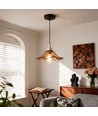 Baldaquin en noir - Ø12cm, hauteur 2,5cm, 1 trou, rosace de plafond