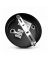 Baldaquin en noir - Ø12cm, hauteur 2,5cm, 2 trous, rosace de plafond