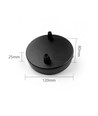 Baldaquin en noir - Ø12cm, hauteur 2,5cm, 2 trous, rosace de plafond