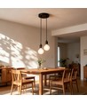 Baldaquin en noir - Ø12cm, hauteur 2,5cm, 2 trous, rosace de plafond