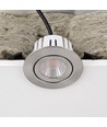 Spot LED 7W RA96 CCT + DimToWarm pour isolation - Dimmable, Trou: Ø6,8 cm, Dim: Ø9,3 cm, acier brossé
