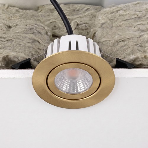 Spot LED encastrable 7W RA96 CCT + DimToWarm - dimmable, Perçage: Ø6,8 cm, Dim: Ø9,3 cm, or