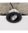 Spot encastrable 7W RA96 CCT + DimToWarm - Dimmable, Perçage: Ø6,8 cm, Dim: Ø8,3 cm, noir