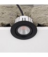 Spot encastrable 7W RA96 CCT + DimToWarm - Dimmable, Perçage: Ø6,8 cm, Dim: Ø8,3 cm, noir