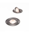 Spot LED 7W RA96 CCT + DimToWarm pour isolation - Dimmable, Trou: Ø6,8 cm, Dim: Ø9,3 cm, acier brossé