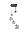 Altea 5xE27 grande suspension grappe pour entrée, noir - Ø40, sans source lumineuse