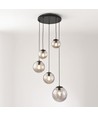 Altea 5xE27 grande suspension grappe pour entrée, noir - Ø40, sans source lumineuse