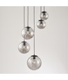 Altea 5xE27 grande suspension grappe pour entrée, noir - Ø40, sans source lumineuse