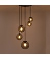 Altea 5xE27 grande suspension grappe pour entrée, noir - Ø40, sans source lumineuse