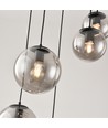 Altea 5xE27 grande suspension grappe pour entrée, noir - Ø40, sans source lumineuse