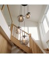 Altea 5xE27 grande suspension grappe pour entrée, noir - Ø40, sans source lumineuse