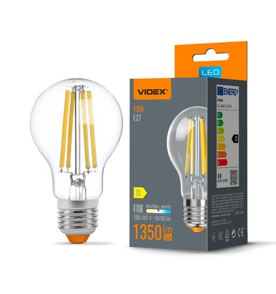 Ampoule LED à filament E27 10W - A60, blanc neutre