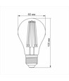 Ampoule LED à filament E27 10W - A60, blanc neutre