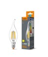 Ampoule LED flamme E14 6W filament - C37, blanc neutre