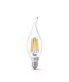 Ampoule LED flamme E14 6W filament - C37, blanc neutre