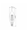 Ampoule LED flamme E14 6W filament - C37, blanc neutre
