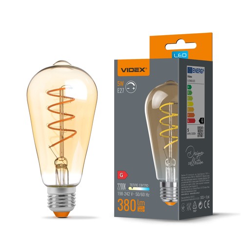 Ampoule LED filament E27 5W ST64 - Blanc très très chaud, dimmable