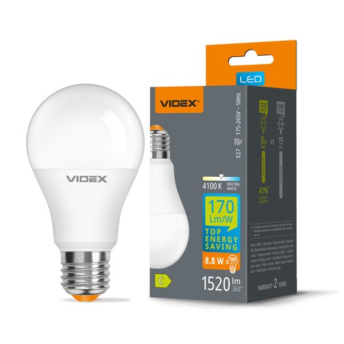 Ampoule LED E27 8,8W - A60, blanc neutre
