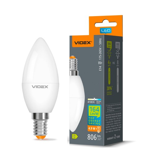 Ampoule LED E14 4,9W - C37, blanc neutre