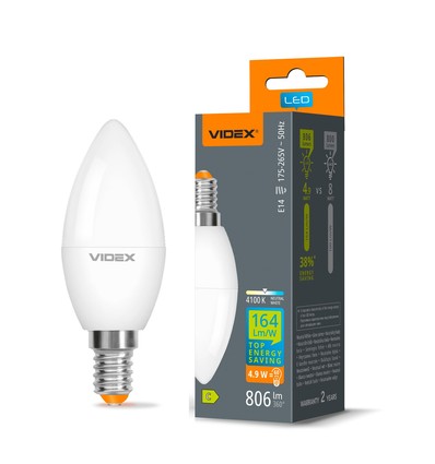 Ampoule LED E14 4,9W - C37, blanc neutre