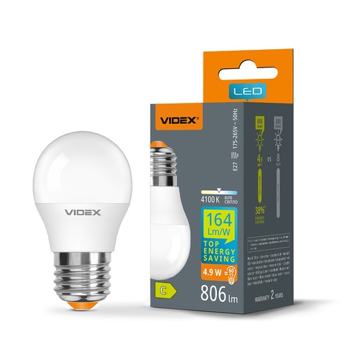 Ampoule LED E27 4,9W G45 - Blanc neutre