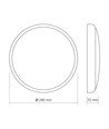 Plafonnier LED 20W avec détecteur de mouvement - 5CCT, bord blanc
