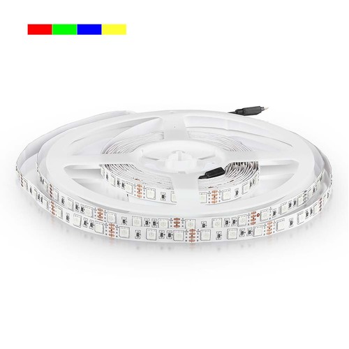 Ruban LED 5m 11W/m rouge/vert/bleu/jaune - 60 LED/m, couleur au choix