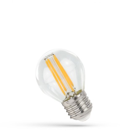 Ampoule LED E27 5,5W filament - G45, angle 300°