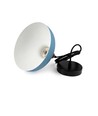 Suspension BIRK Bleu Pétrole Ø24cm - Douille E27, câble 2m, métal / bois