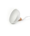 Suspension BIRK Blanc Ø24cm - Douille E27, câble 2m, métal / bois