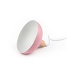 Suspension BIRK Rose Ø19cm - Douille E27, câble 2m, métal / bois