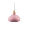 Suspension BIRK Rose Ø19cm - Douille E27, câble 2m, métal / bois