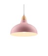Suspension BIRK Rose Ø19cm - Douille E27, câble 2m, métal / bois