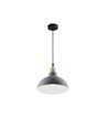 Suspension BIRK Bleu Ø19cm - Douille E27, câble 2m, métal / bois