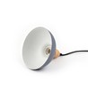 Suspension BIRK Bleu Ø19cm - Douille E27, câble 2m, métal / bois