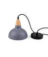 Suspension BIRK Bleu Ø24cm - Douille E27, câble 2m, métal / bois