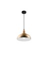 Suspension BIRK Laiton Ø24cm - Douille E27, câble 2m, métal / bois